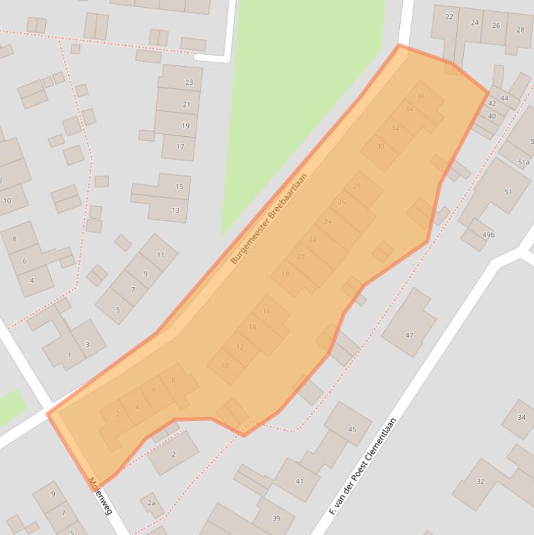 Kaart van postcodegebied 3171CD.