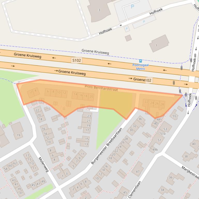 Kaart van postcodegebied 3171CP.