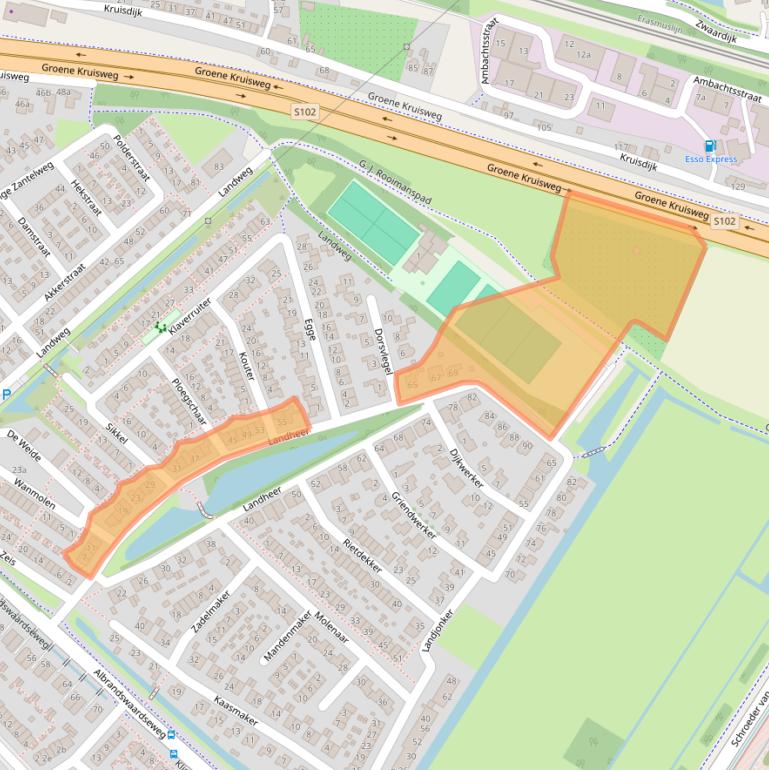 Kaart van postcodegebied 3171DC.