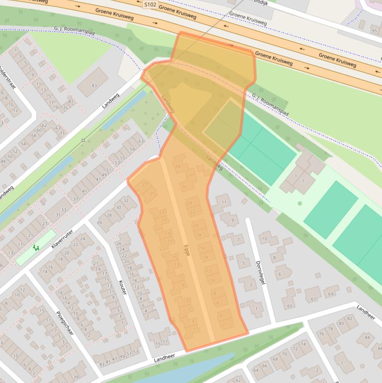 Kaart van postcodegebied 3171DE.