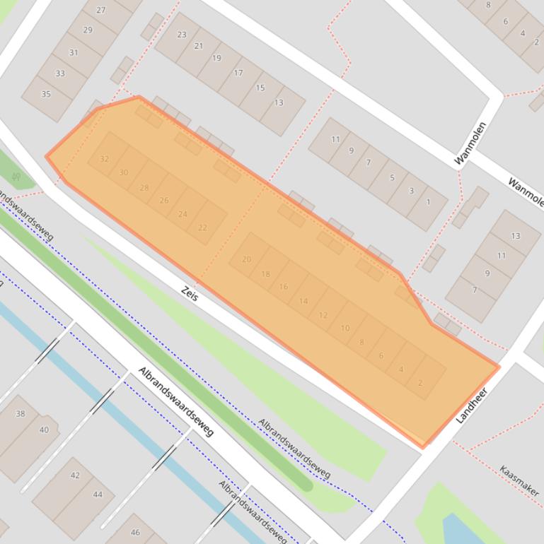 Kaart van postcodegebied 3171DL.