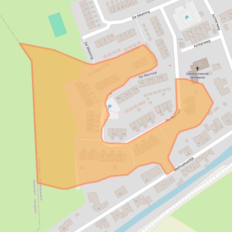 Kaart van postcodegebied 3171EN.