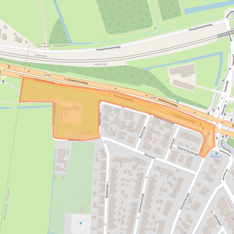 Kaart van postcodegebied 3171GA.