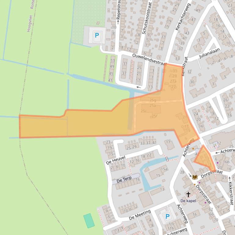 Kaart van postcodegebied 3171GD.