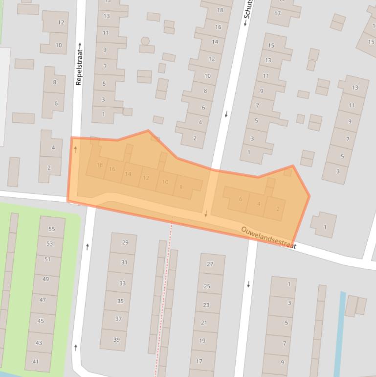 Kaart van postcodegebied 3171GL.