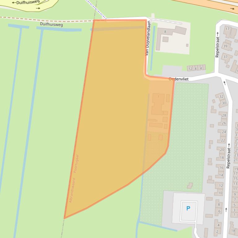 Kaart van postcodegebied 3171GW.