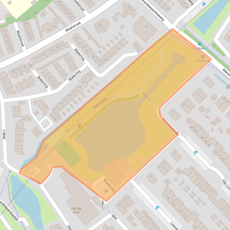 Kaart van postcodegebied 3171JE.