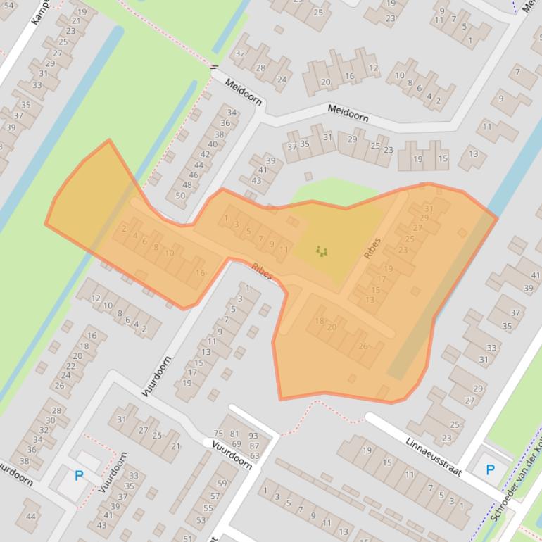 Kaart van postcodegebied 3171NC.