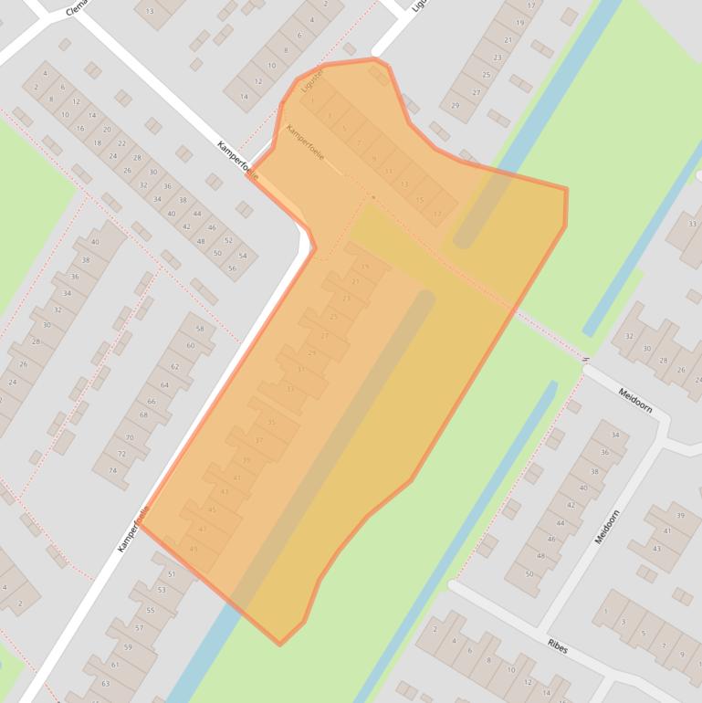 Kaart van postcodegebied 3171PC.