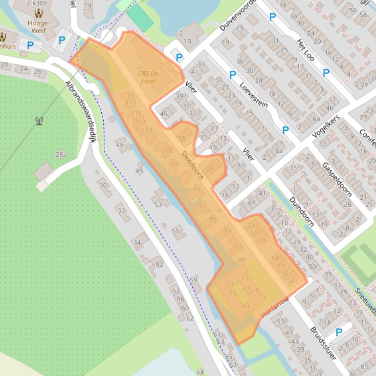 Kaart van postcodegebied 3171PN.