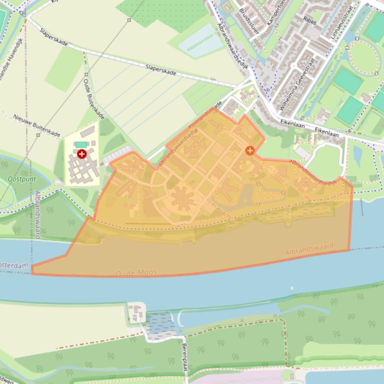 Kaart van postcodegebied 3172AA.