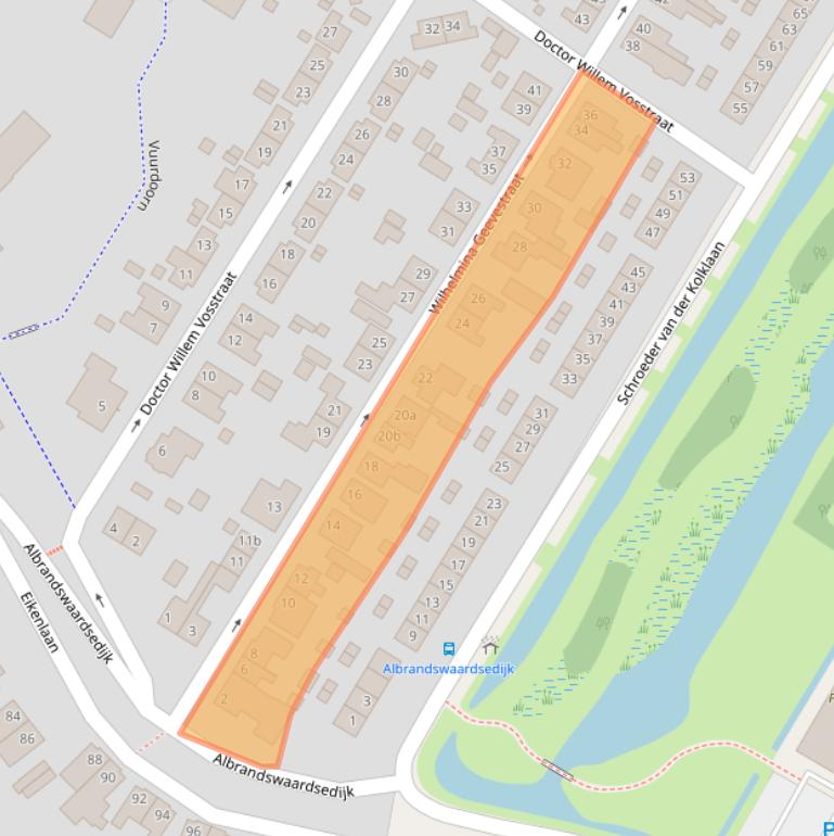 Kaart van postcodegebied 3172VE.