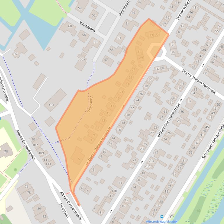 Kaart van postcodegebied 3172VK.