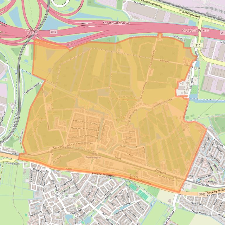 Kaart van postcodegebied 3176.
