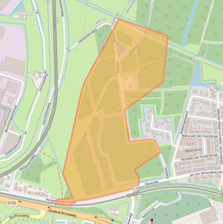 Kaart van postcodegebied 3176PE.