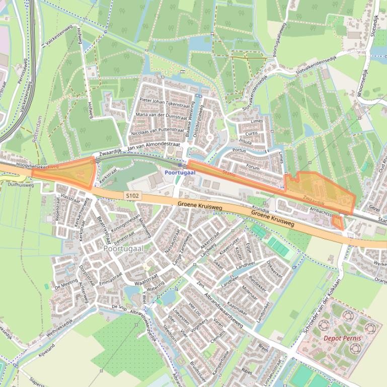 Kaart van postcodegebied 3176PT.
