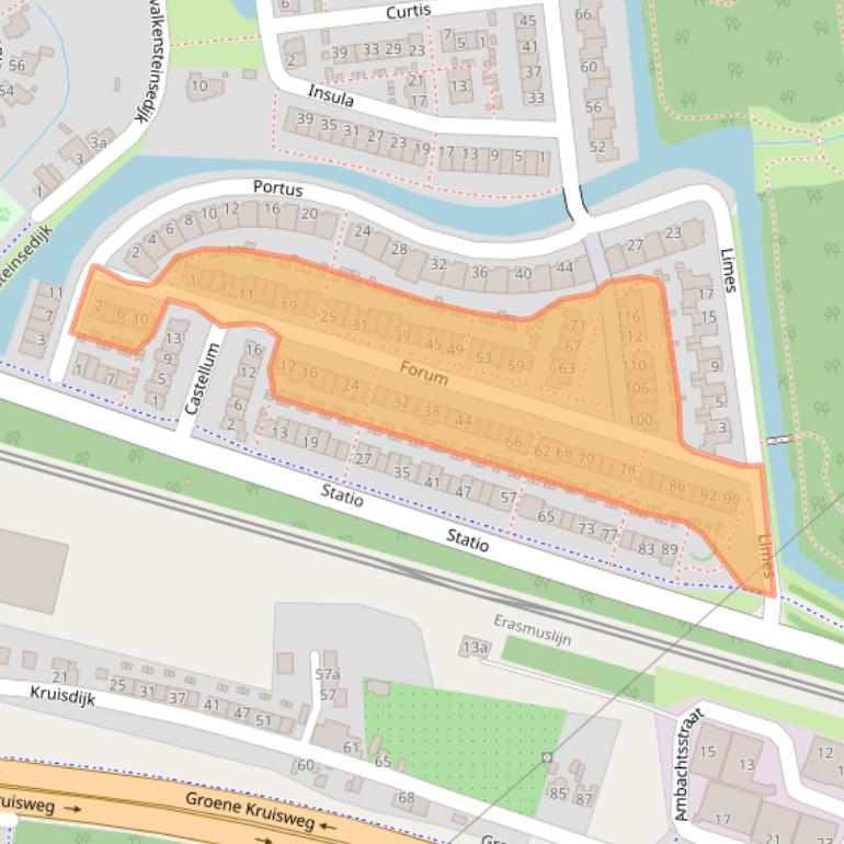 Kaart van postcodegebied 3176TC.