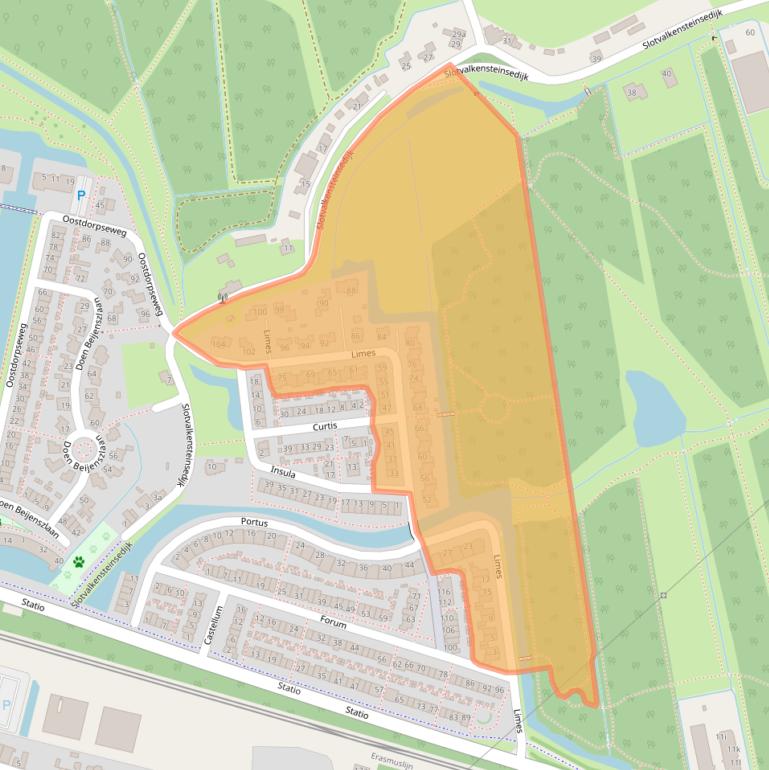 Kaart van postcodegebied 3176TE.