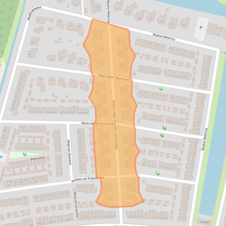 Kaart van postcodegebied 3176XC.