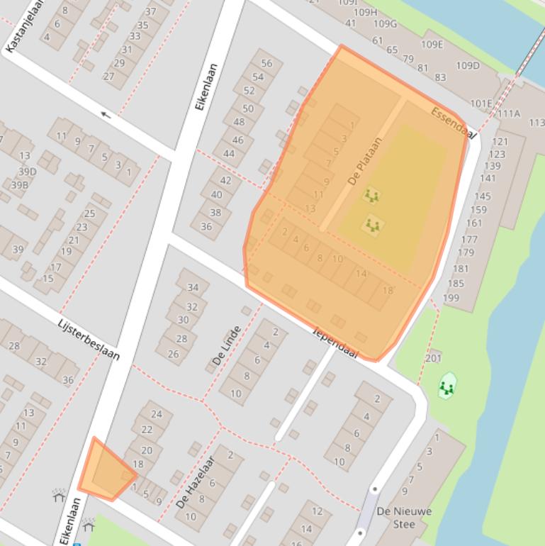 Kaart van postcodegebied 3181AB.