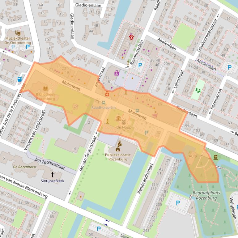 Kaart van postcodegebied 3181AT.