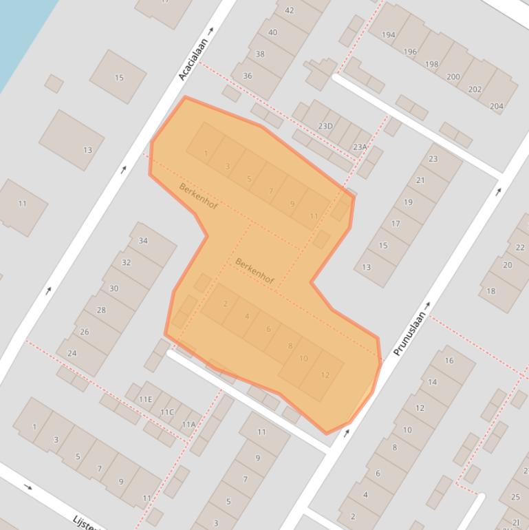 Kaart van postcodegebied 3181BB.
