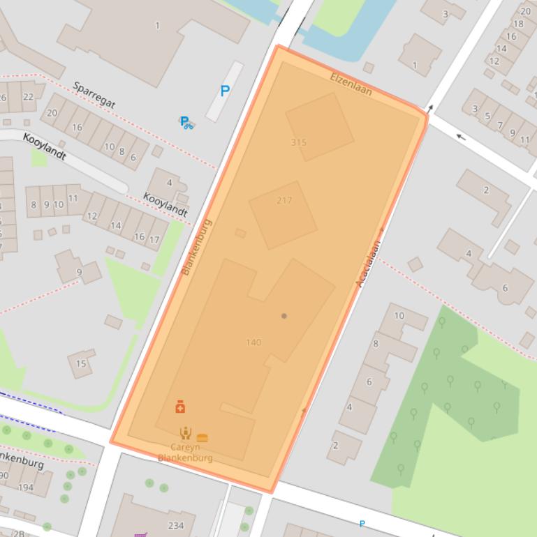 Kaart van postcodegebied 3181BC.