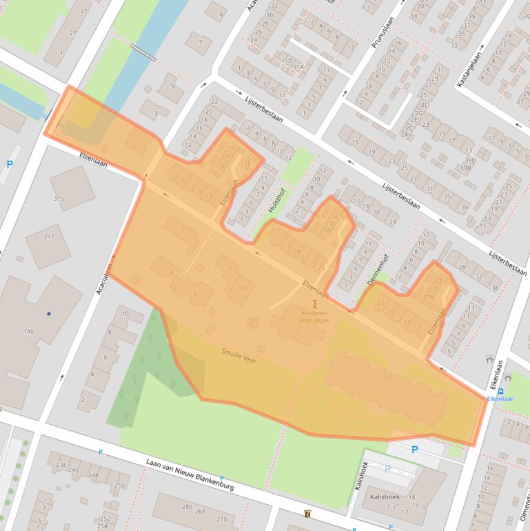 Kaart van postcodegebied 3181BG.