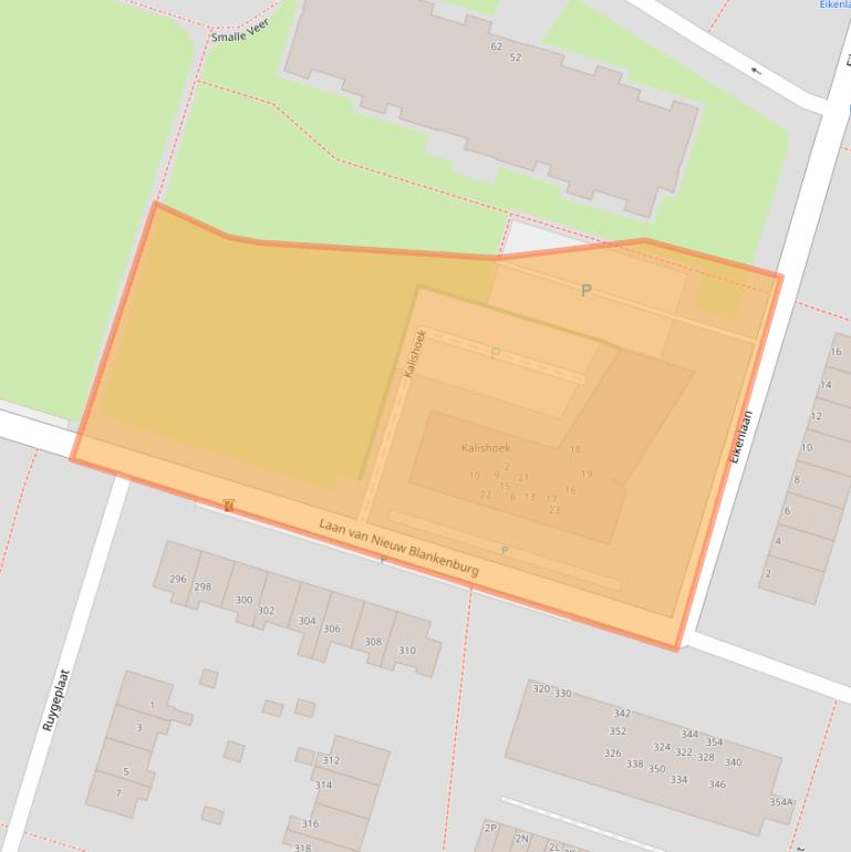 Kaart van postcodegebied 3181BP.