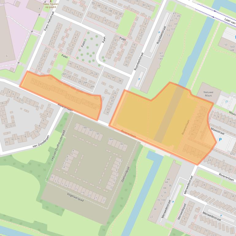 Kaart van postcodegebied 3181DM.