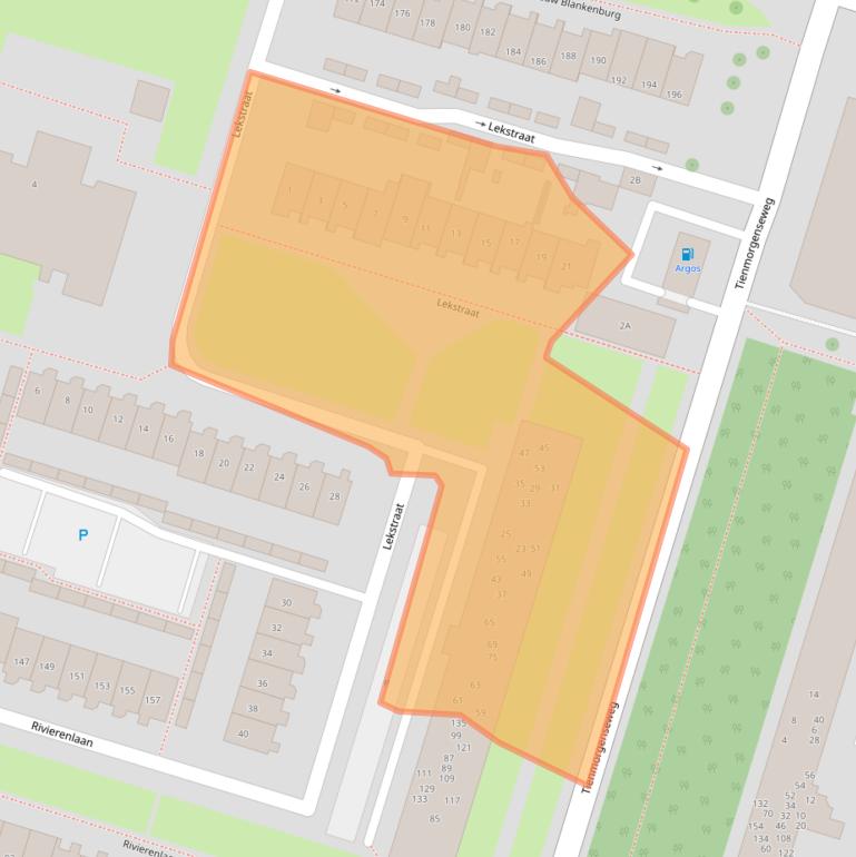 Kaart van postcodegebied 3181ED.