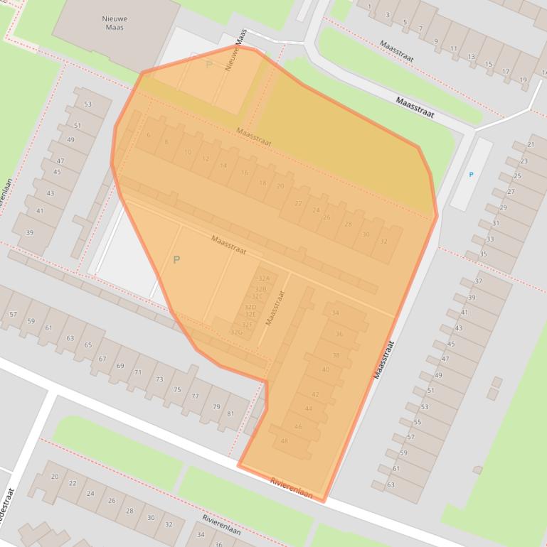 Kaart van postcodegebied 3181EJ.