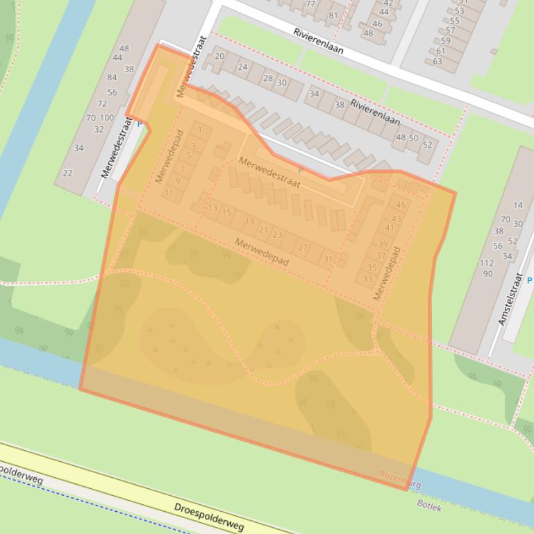 Kaart van postcodegebied 3181EK.