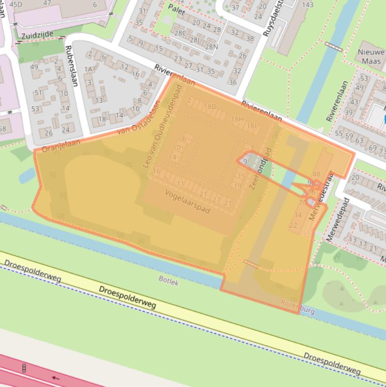 Kaart van postcodegebied 3181EL.