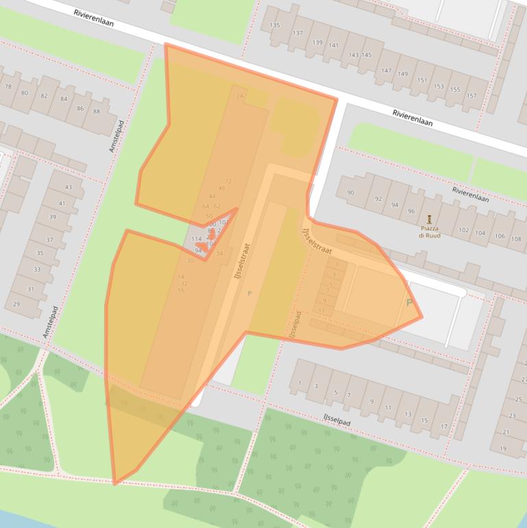 Kaart van postcodegebied 3181EP.