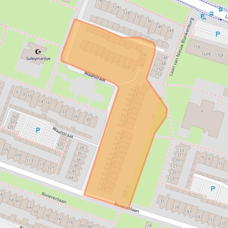 Kaart van postcodegebied 3181ES.