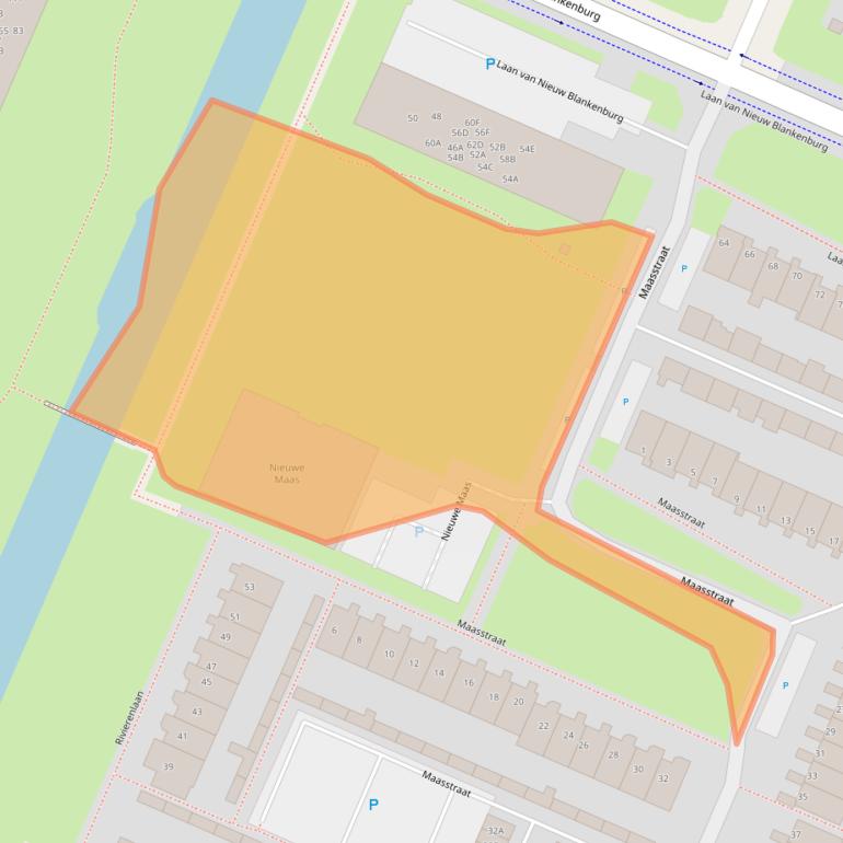 Kaart van postcodegebied 3181EV.