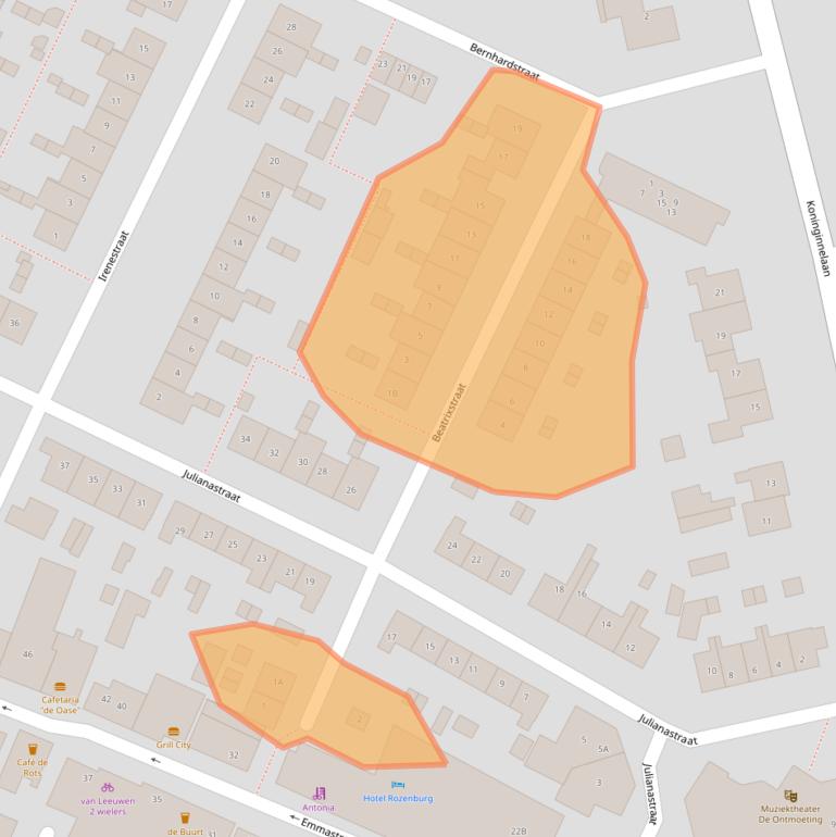 Kaart van postcodegebied 3181GA.
