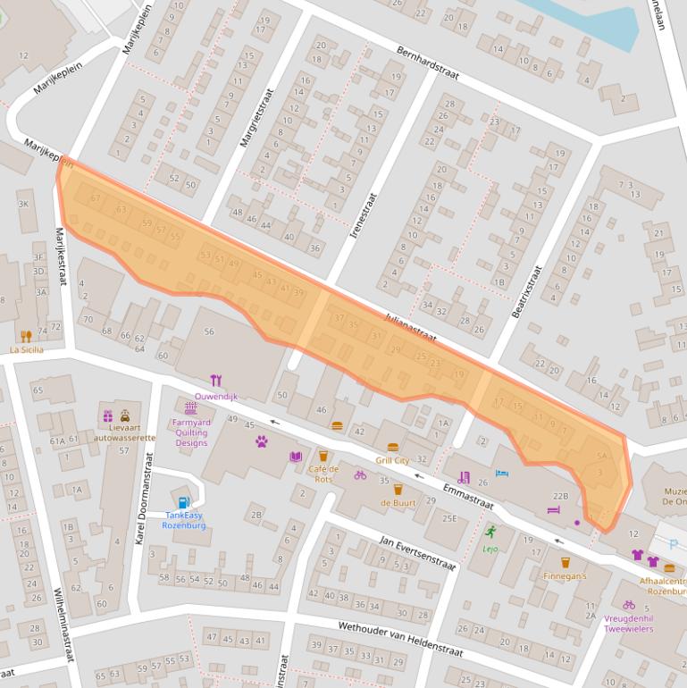 Kaart van postcodegebied 3181GH.
