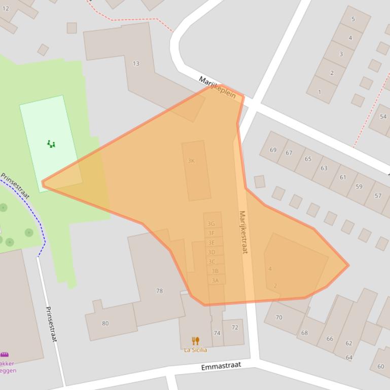 Kaart van postcodegebied 3181GP.