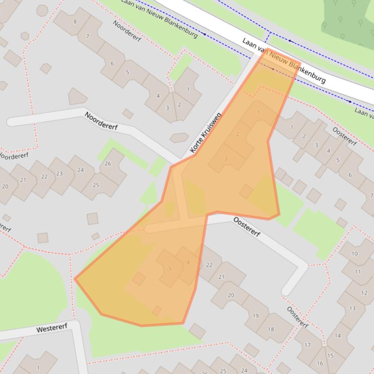 Kaart van postcodegebied 3181JA.