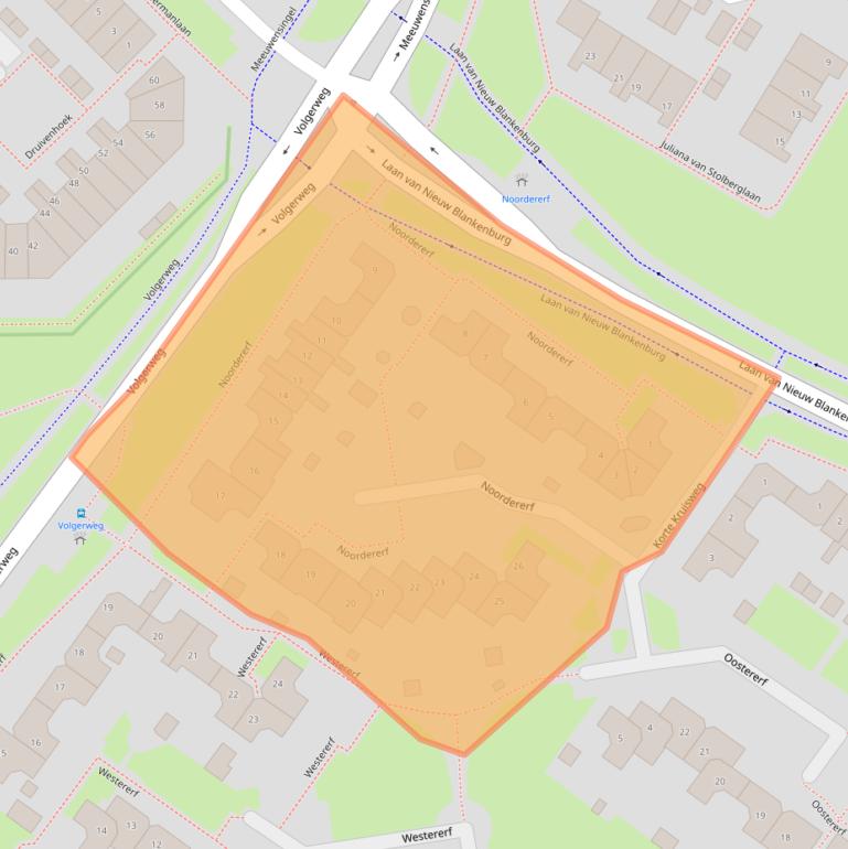 Kaart van postcodegebied 3181JB.