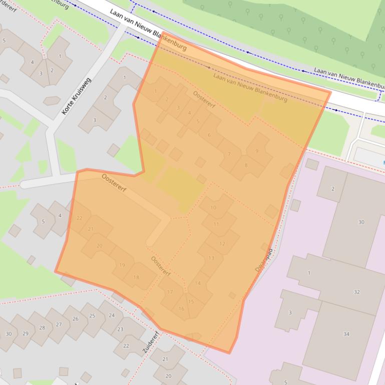Kaart van postcodegebied 3181JC.