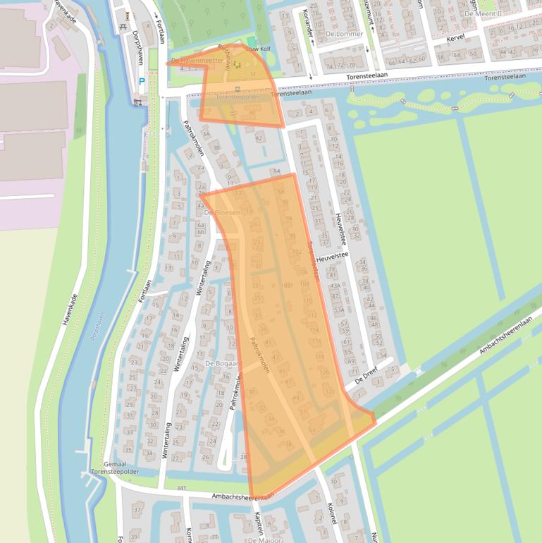 Kaart van postcodegebied 3181MA.