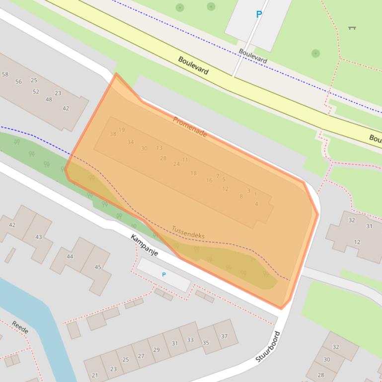 Kaart van postcodegebied 3181NA.