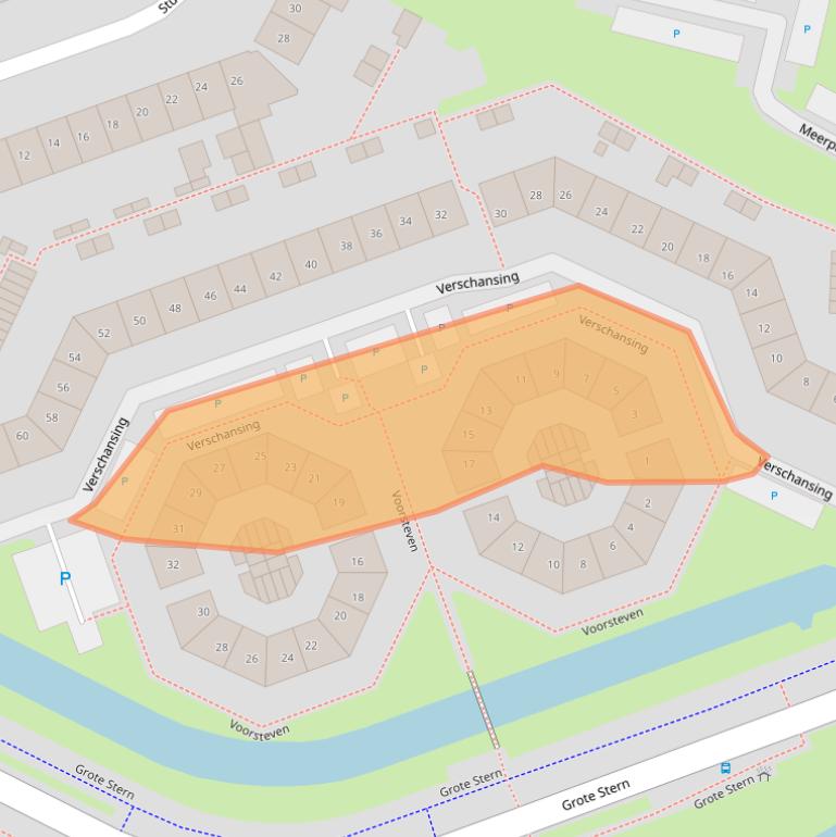 Kaart van postcodegebied 3181NG.