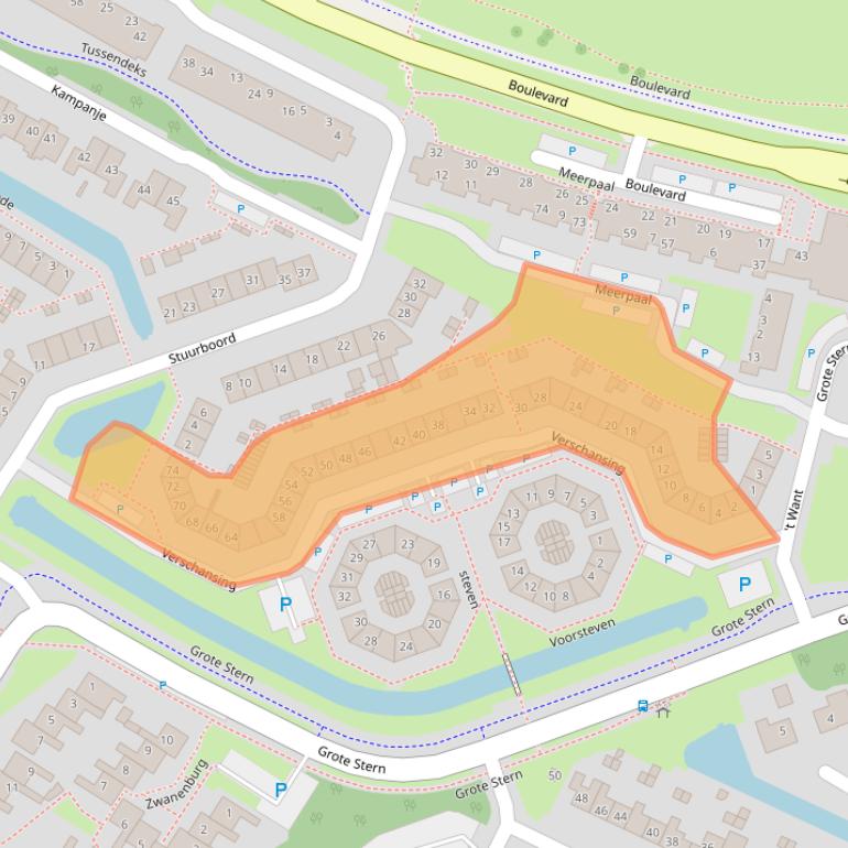 Kaart van postcodegebied 3181NH.