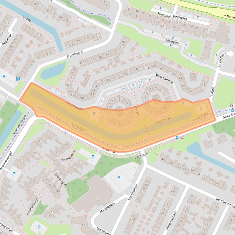 Kaart van postcodegebied 3181NJ.