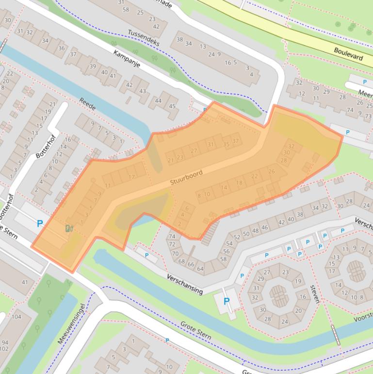 Kaart van postcodegebied 3181NM.
