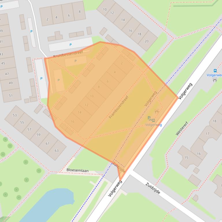 Kaart van postcodegebied 3181PL.